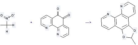 1,10-Phenanthroline-5,6-dione can react with Nitroethane to get 2-Methyl-1,3-dioxa-7,8-diaza-cyclopenta[l]phenanthrene.